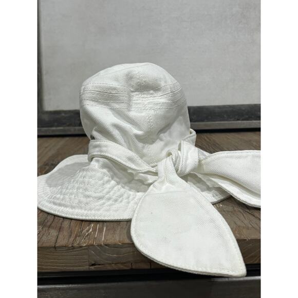 Helen Kaminski Australia Wide-Brim Hat with Tie Sash White One Size main image 5